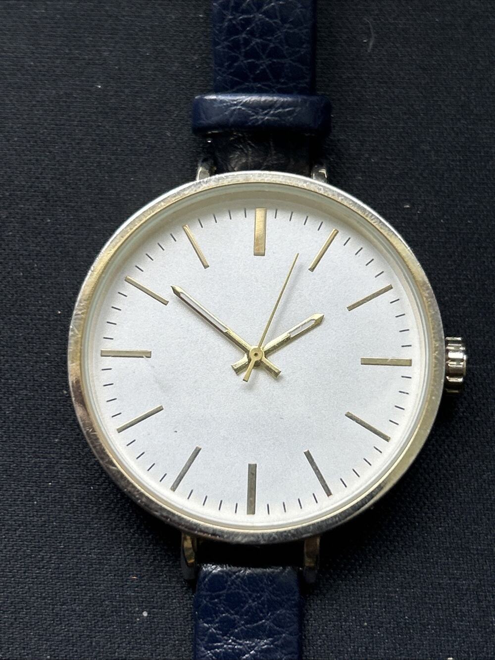 H&M Silver Tone Dial Gold Tone Case Women’s Quartz Watch